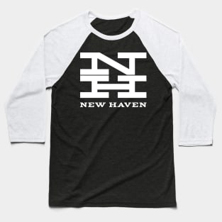 New Haven Railroad 1954 White Logo With Name Baseball T-Shirt